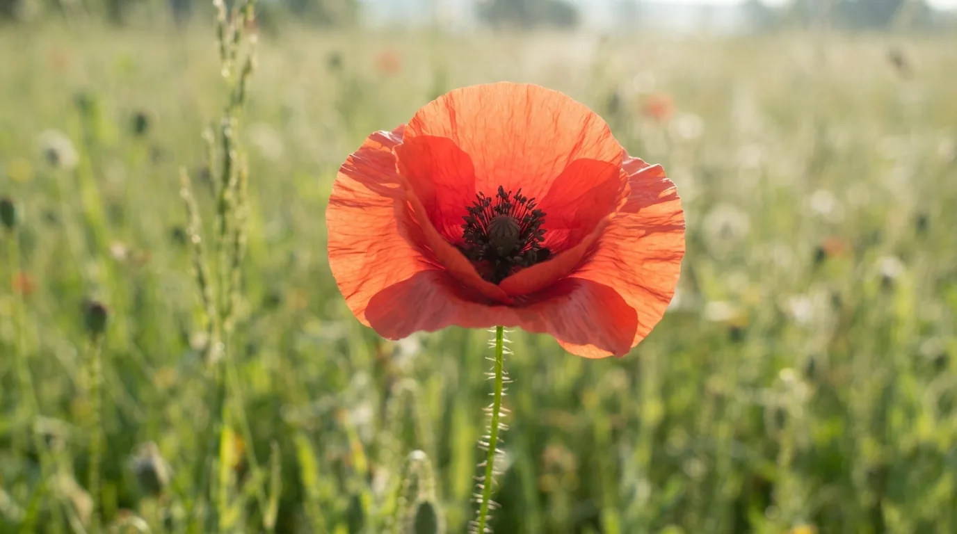 Coquelicot (Papaver rhoeas) en fleur